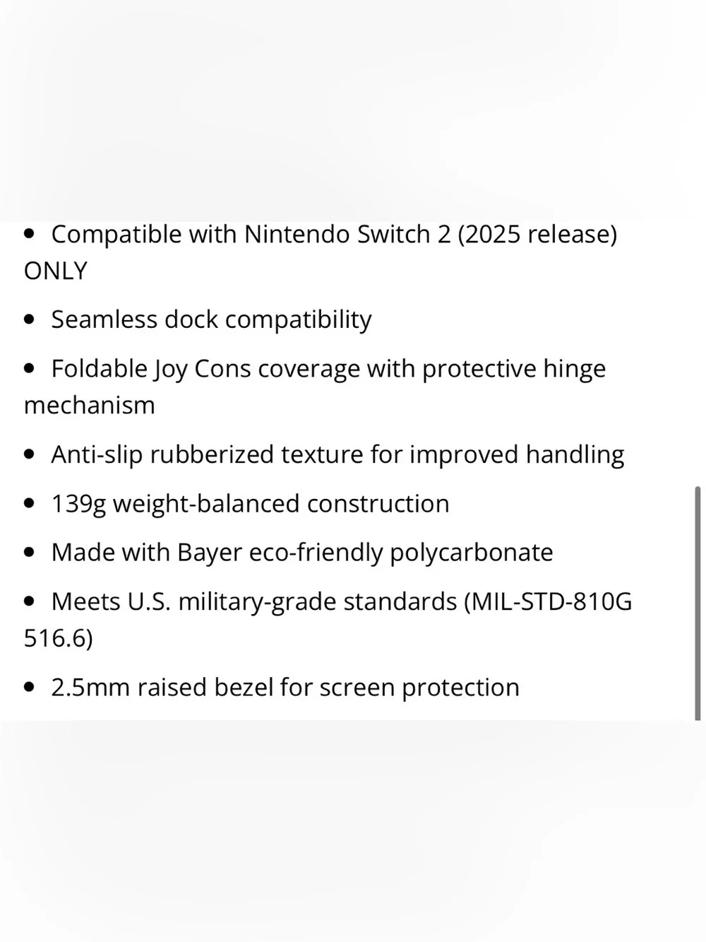 Case for Nintendo Switch 2 (2025) BLACK